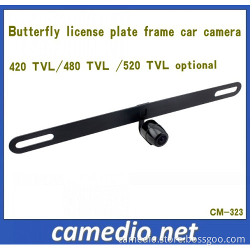 Universal License Plate Back up Camera with Butterfly Camera Head